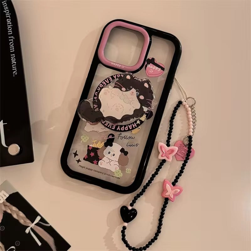 Cute Bear Charm Phone Case – Playful Cartoon Style with Trendy Appeal