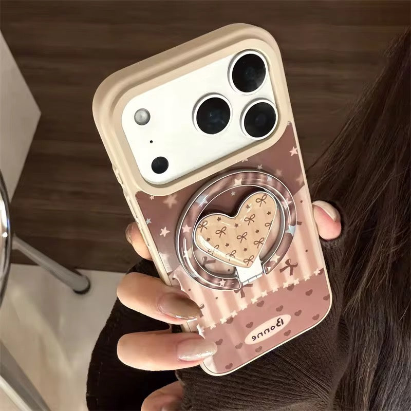 Chic Clear Phone Case with Subtle Star Touch & Handy Ring Support