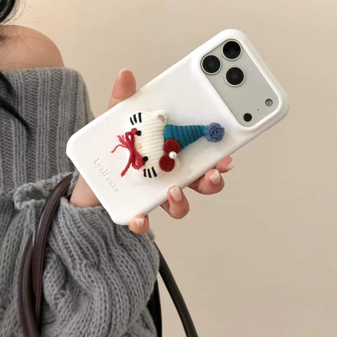 Stylish Plush iPhone Case with Bunny Grip – Soft Touch & Unique Appeal