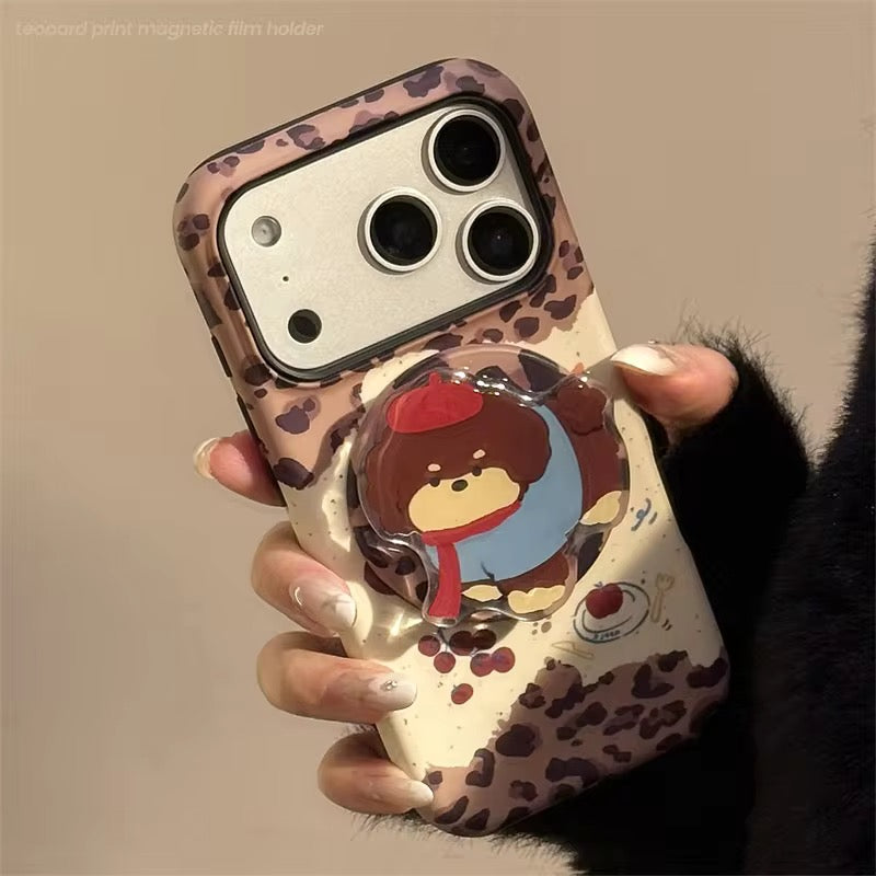 Sweet Cocoa Bear iPhone Case with Cute Grip – Trendy & Protective Look