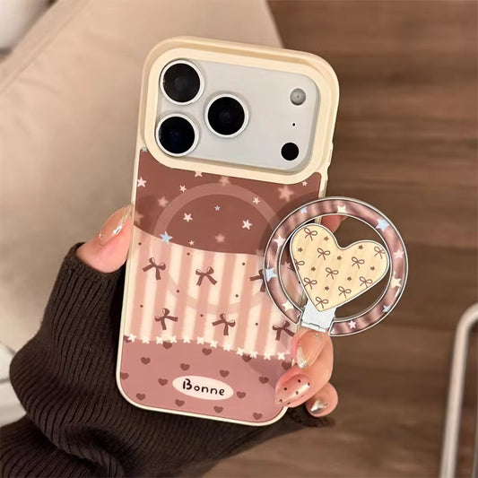 Chic Clear Phone Case with Subtle Star Touch & Handy Ring Support