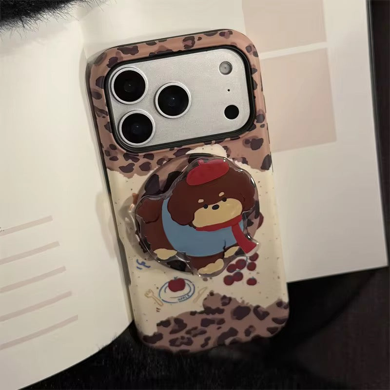 Sweet Cocoa Bear iPhone Case with Cute Grip – Trendy & Protective Look