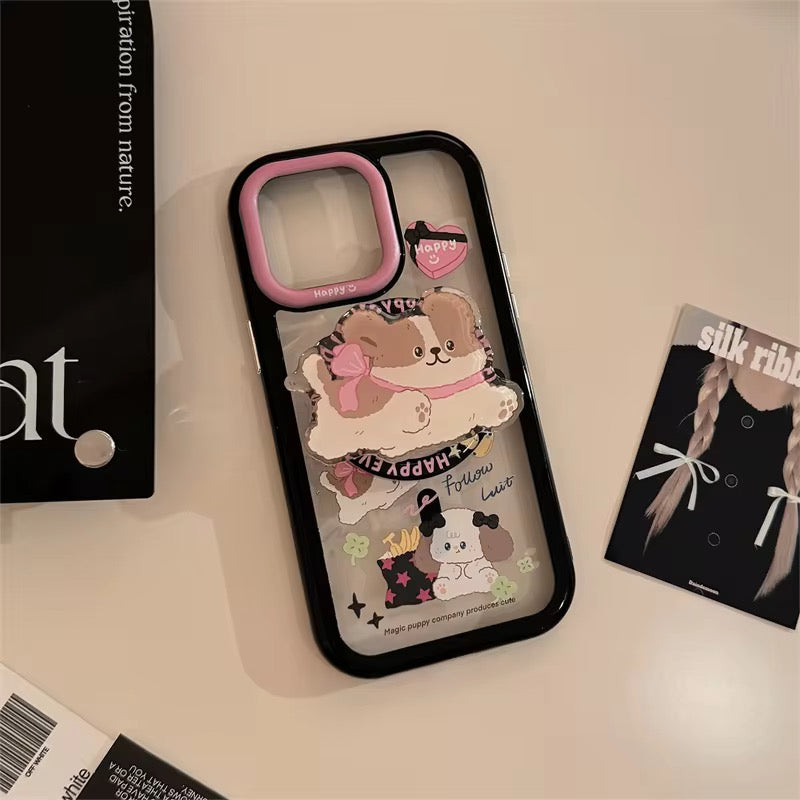 Cute Bear Charm Phone Case – Playful Cartoon Style with Trendy Appeal