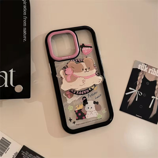 Cute Bear Charm Phone Case – Playful Cartoon Style with Trendy Appeal