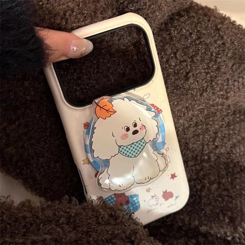 Charming Puppy iPhone Case – Soft Feel, Cute Art & Daily Protection