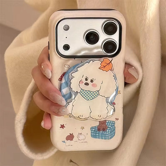 Charming Puppy iPhone Case – Soft Feel, Cute Art & Daily Protection