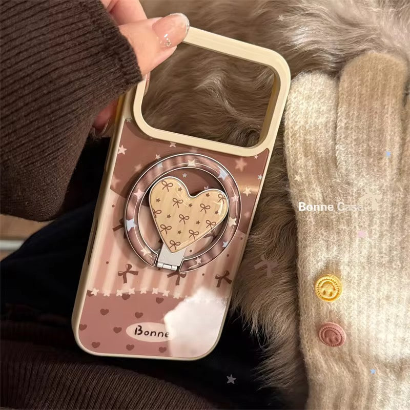 Chic Clear Phone Case with Subtle Star Touch & Handy Ring Support