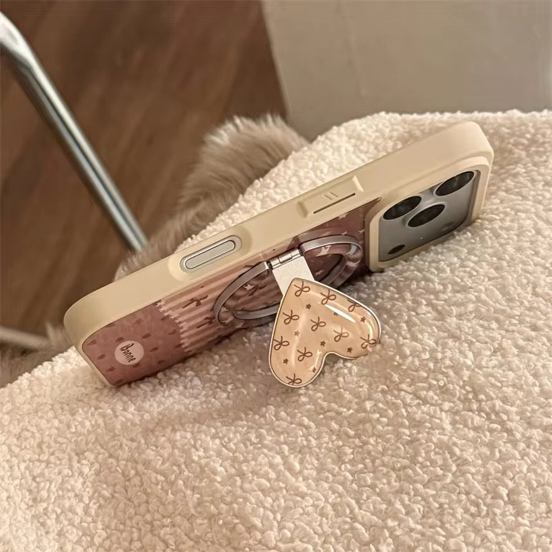 Chic Clear Phone Case with Subtle Star Touch & Handy Ring Support