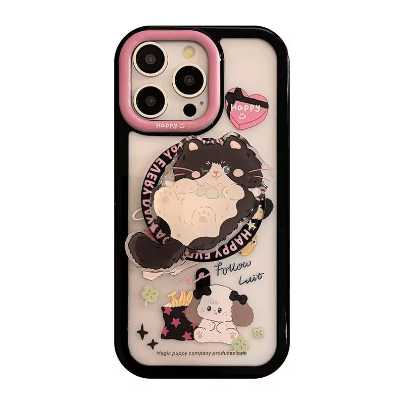 Cute Bear Charm Phone Case – Playful Cartoon Style with Trendy Appeal