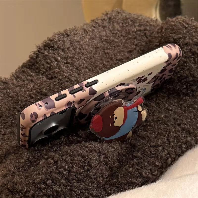 Sweet Cocoa Bear iPhone Case with Cute Grip – Trendy & Protective Look