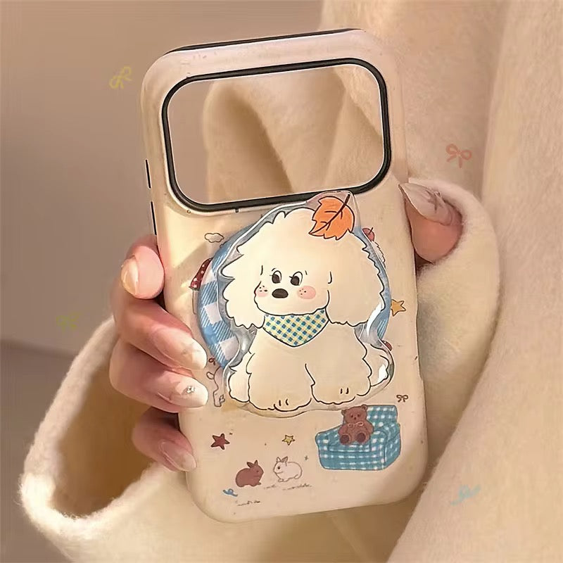 Charming Puppy iPhone Case – Soft Feel, Cute Art & Daily Protection