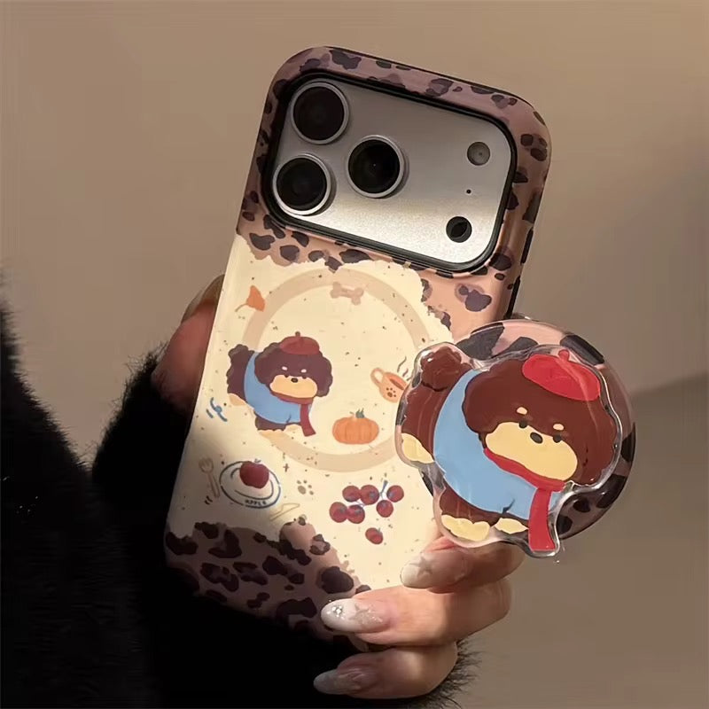 Sweet Cocoa Bear iPhone Case with Cute Grip – Trendy & Protective Look