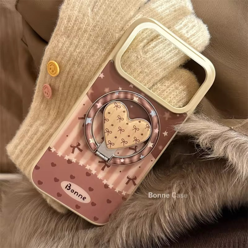 Chic Clear Phone Case with Subtle Star Touch & Handy Ring Support