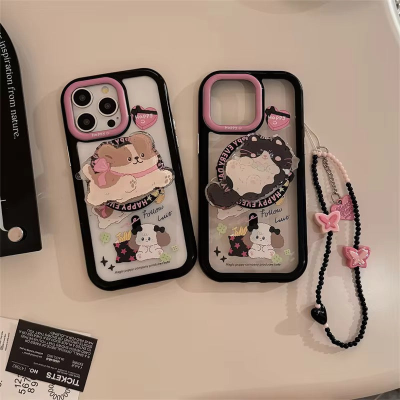 Cute Bear Charm Phone Case – Playful Cartoon Style with Trendy Appeal