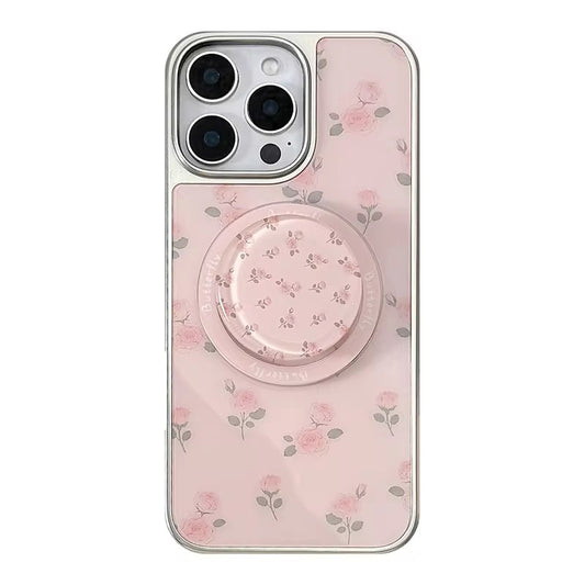 Elegant Blush Floral Ring Phone Case – Chic Style with Perfect Grip