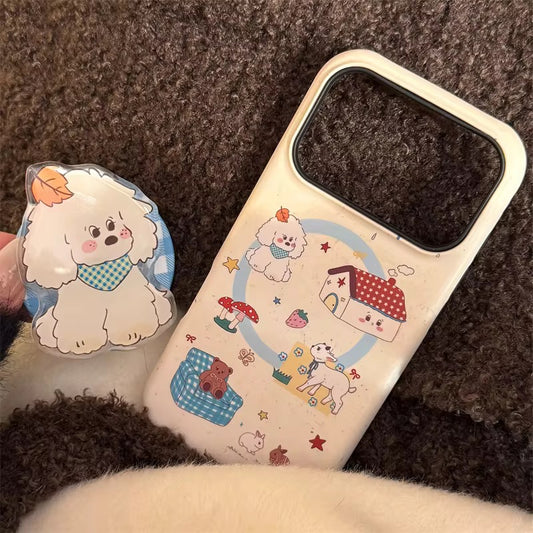 Charming Puppy iPhone Case – Soft Feel, Cute Art & Daily Protection