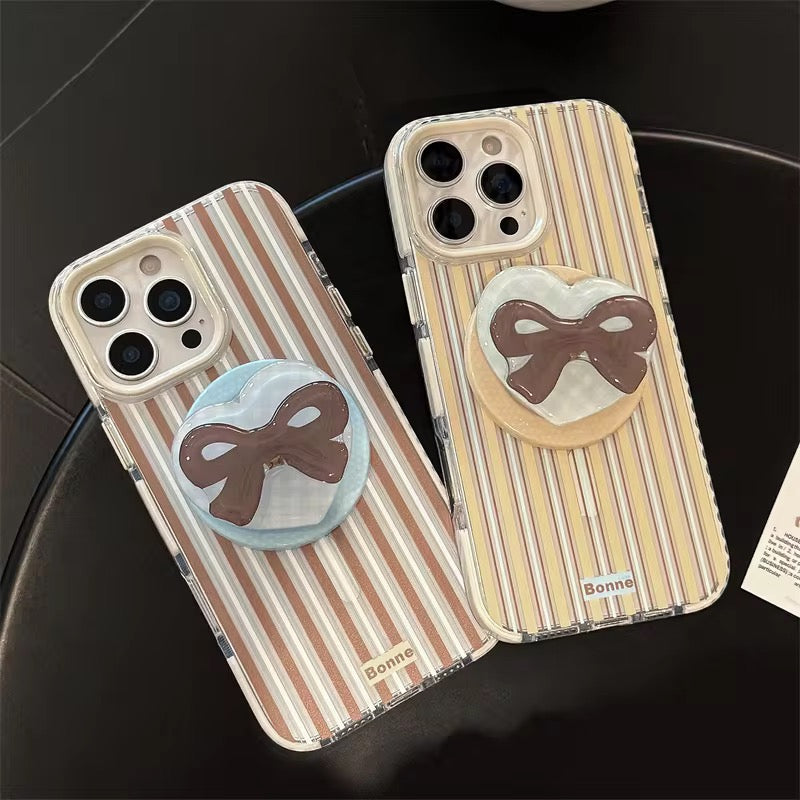 Minimal Stripe iPhone Case with Clear Finish – Elegant Slim Design Cover