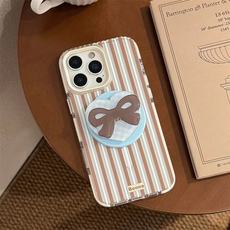 Minimal Stripe iPhone Case with Clear Finish – Elegant Slim Design Cover